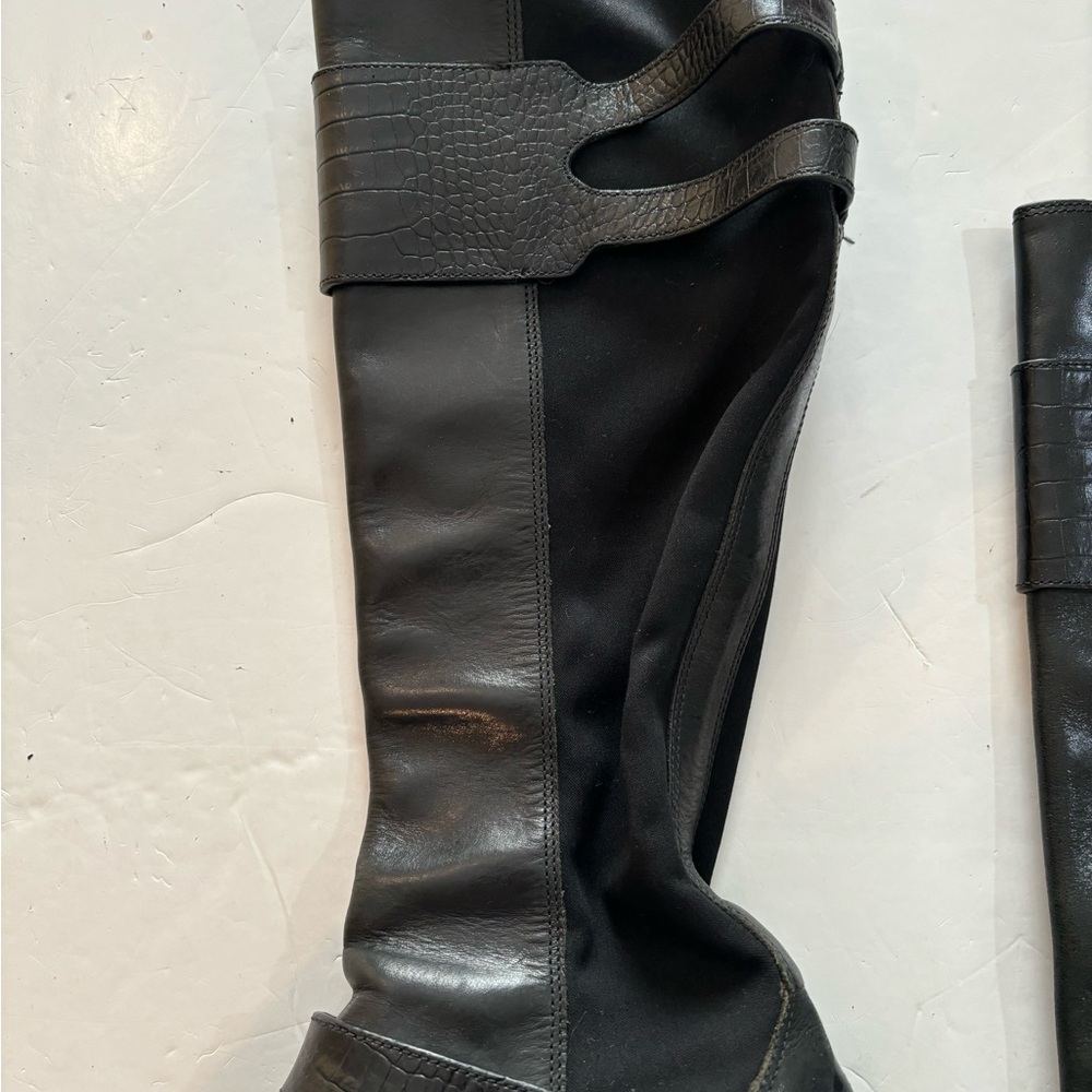 COLE HAAN Black Tall BOOTS 6.5B - Picture 4 of 16